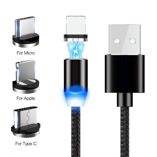Tired of cables that break, stop charging, or damage your phone’s charging port? The new 3-in-1 Magnetic LED Cable is here to change everything.